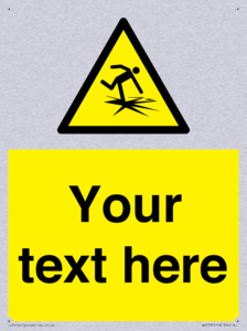 Custom warning thin ice